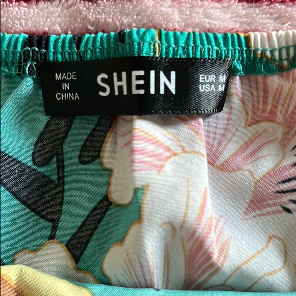 EUC Floral Teal Spaghetti Strap Top Small / Medium 6 - Picture 5 of 6